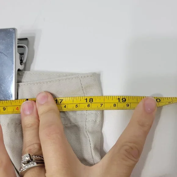 NASS Men NEW Tan 100% Cotton Casual Flat Front Cargo Shorts Pockets Zip 16 NWT - Picture 10 of 13